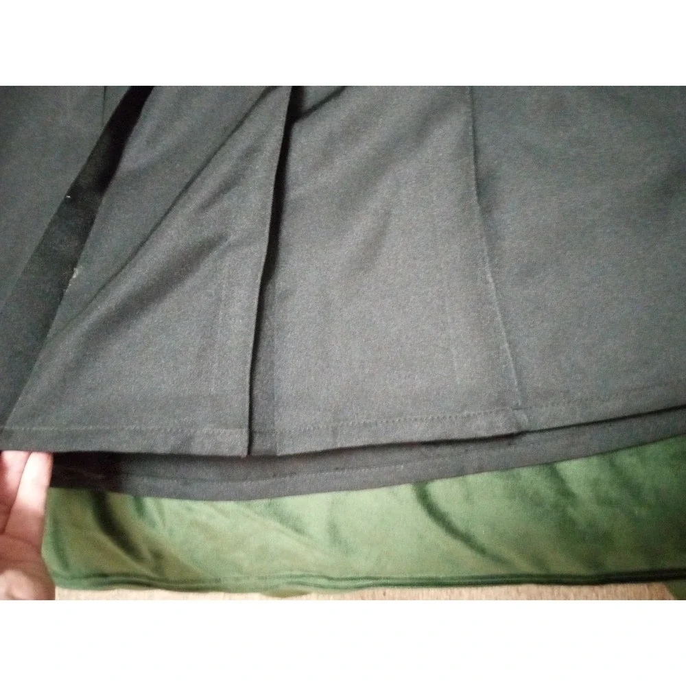 French Toast Girls Black Two-Tab Pleated Scooter Skort Adj.‎ Waist sz 20.5 Plus